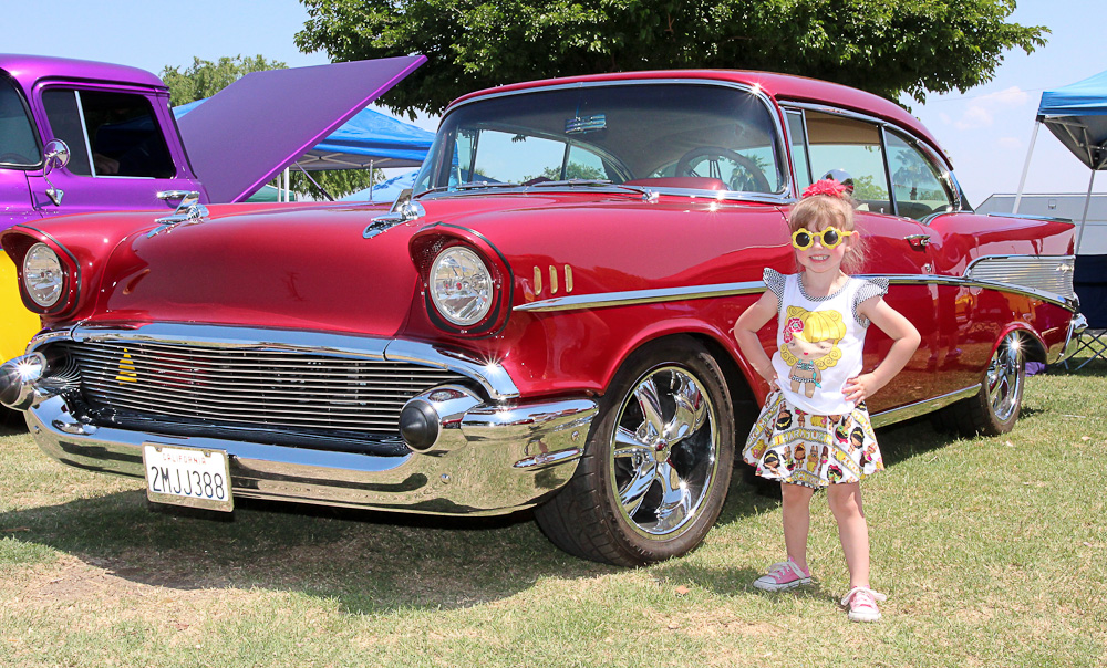Meet Stevielee - she brought this awesome '57 Chevy Bel Air to the show although she let her dad Rick Slape drive