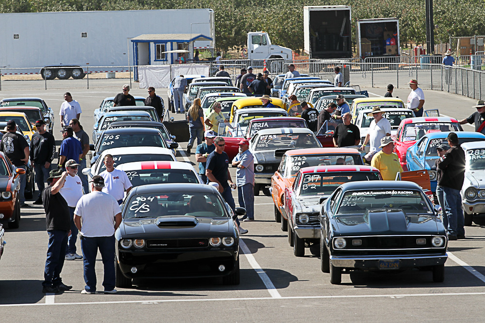 The lanes filled up early Sunday morning 