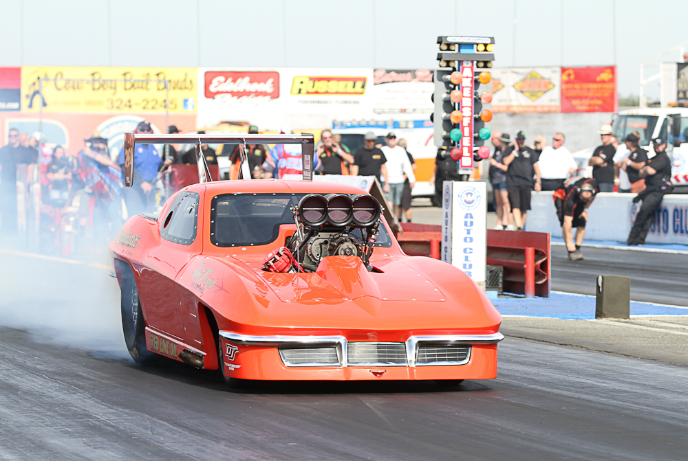 Ronnie Nunes in a '63 Corvette Pro Mod